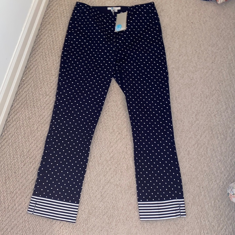 Women’s Navy with White Polka Dotted Pants